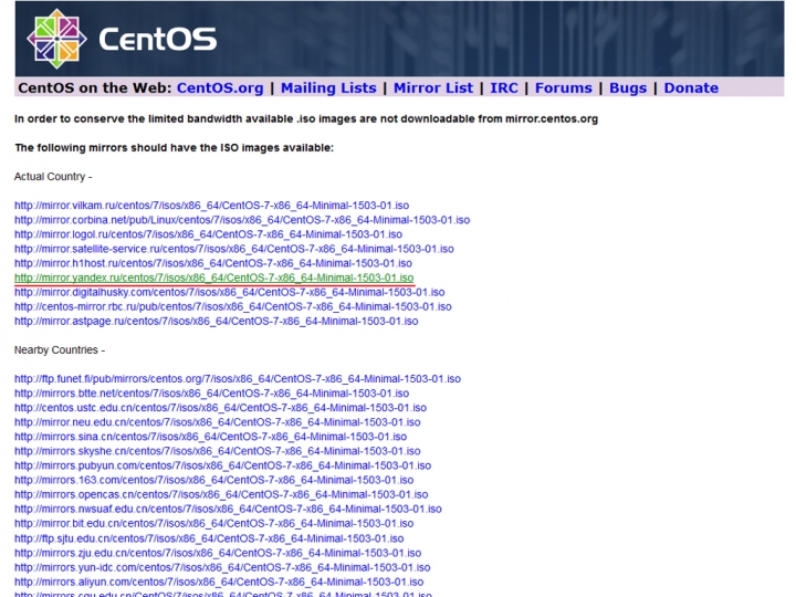centos download iso